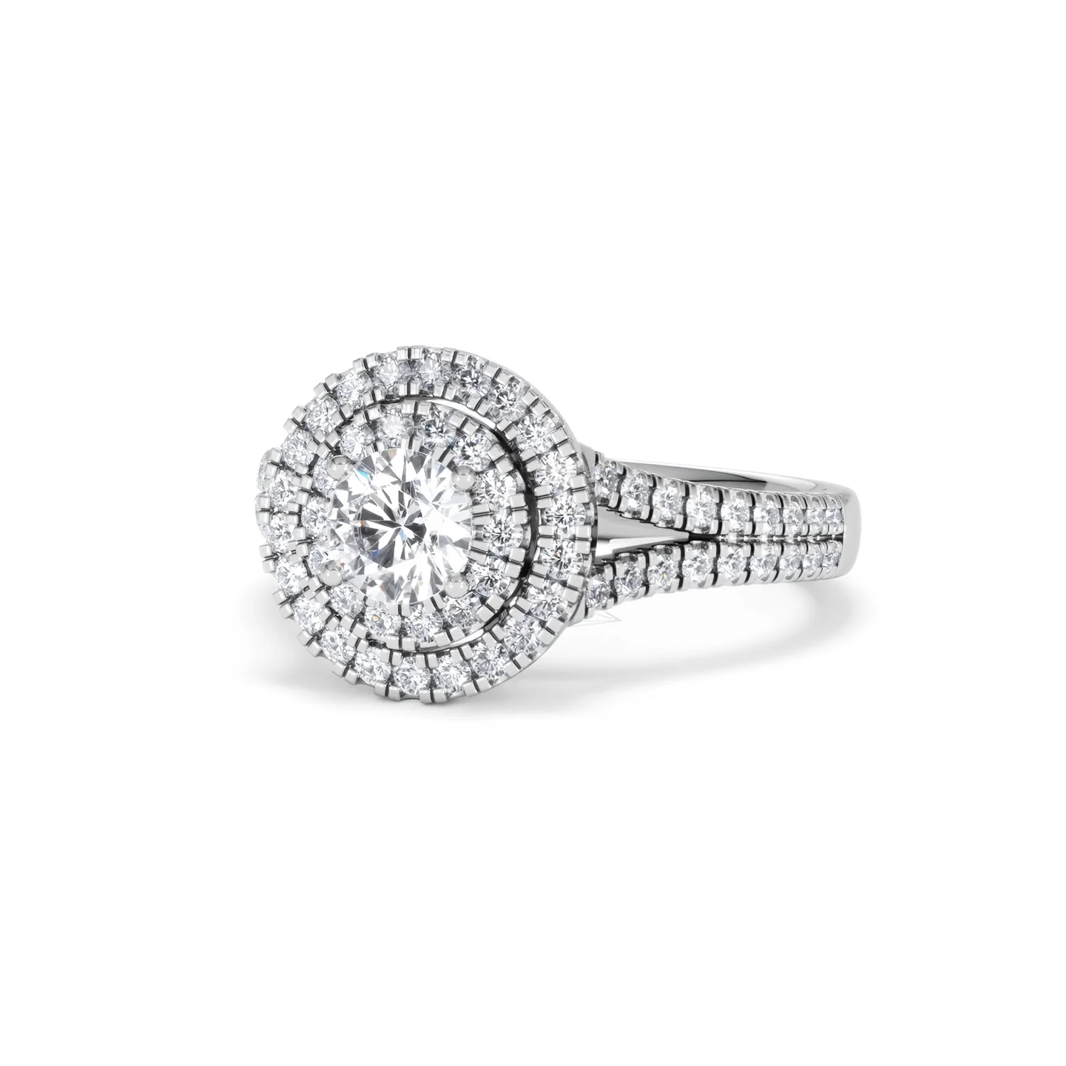 Camilla Diamond Halo Engagement Ring in Platinum 1.15ct G/SI2 - Image 83