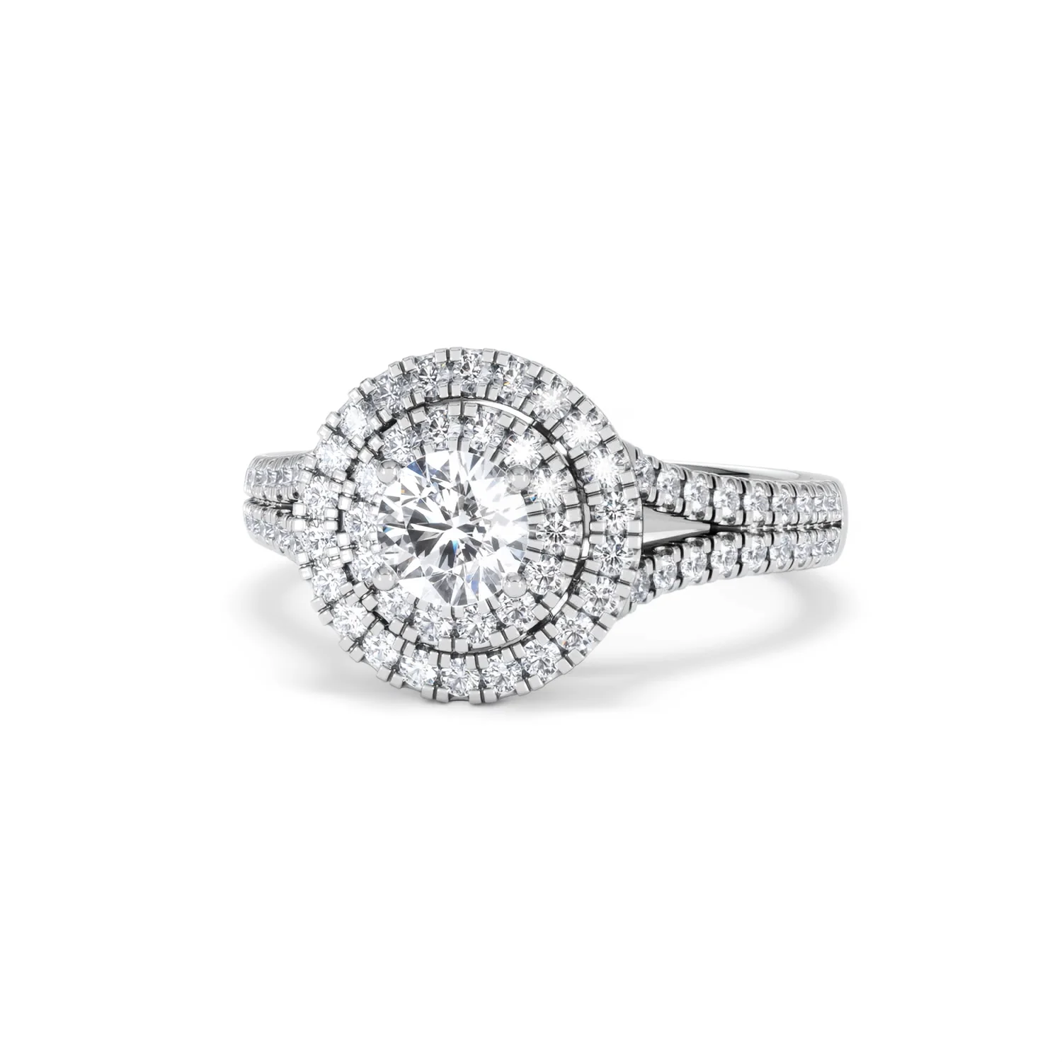 Camilla Diamond Halo Engagement Ring in Platinum 1.15ct G/SI2 - Image 85