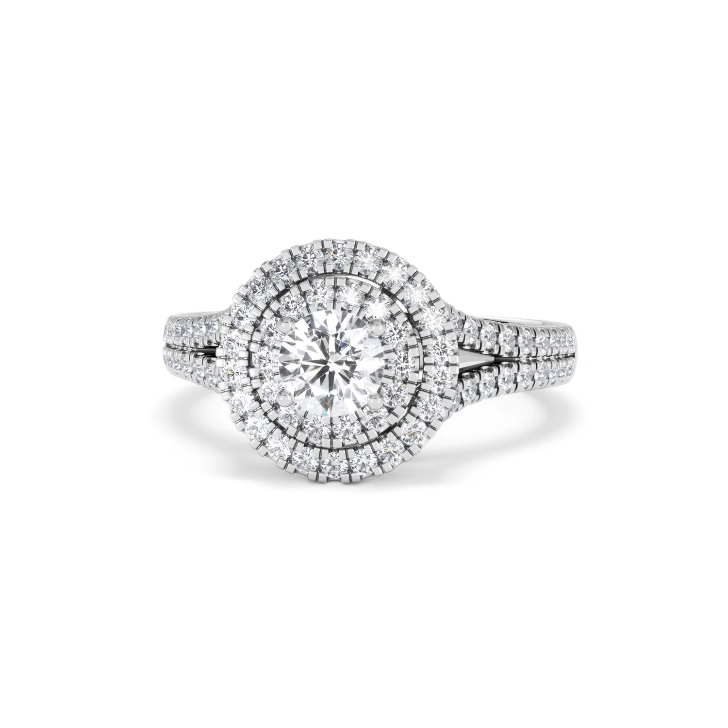Camilla Diamond Halo Engagement Ring in Platinum 1.15ct G/SI2 - Image 86