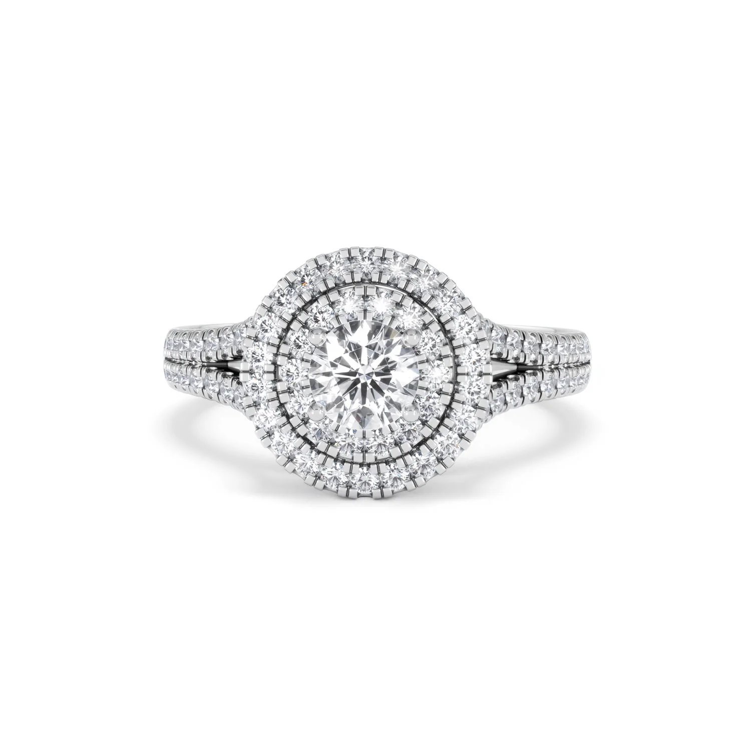 Camilla Diamond Halo Engagement Ring in Platinum 1.15ct G/SI2 - Image 87