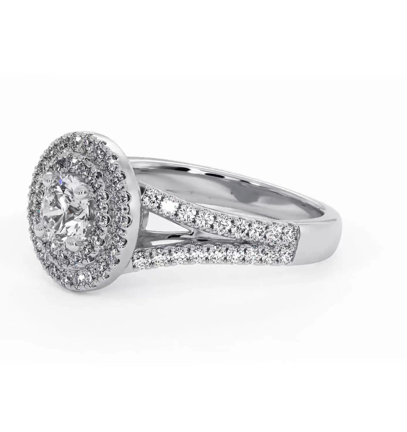 Camilla Diamond Halo Engagement Ring in Platinum 1.15ct G/SI2 - Image 99