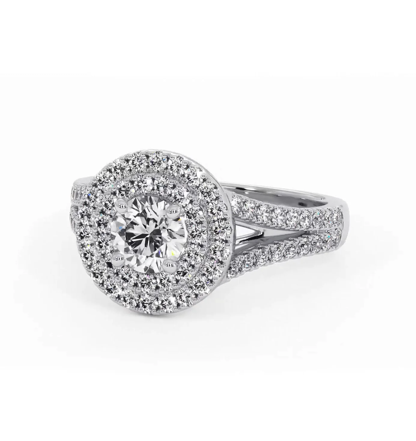 Camilla Diamond Halo Engagement Ring in Platinum 1.15ct G/VS1 - Image 10