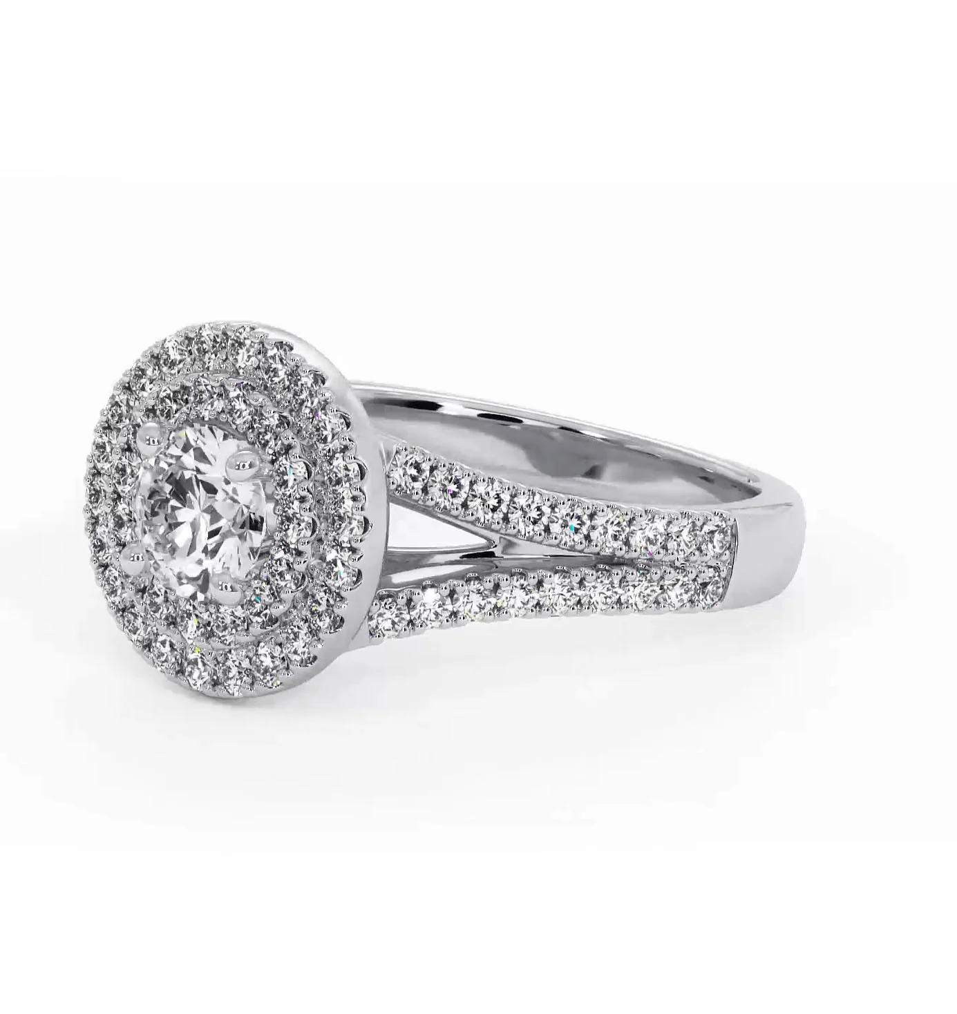 Camilla Diamond Halo Engagement Ring in Platinum 1.15ct G/VS1 - Image 15