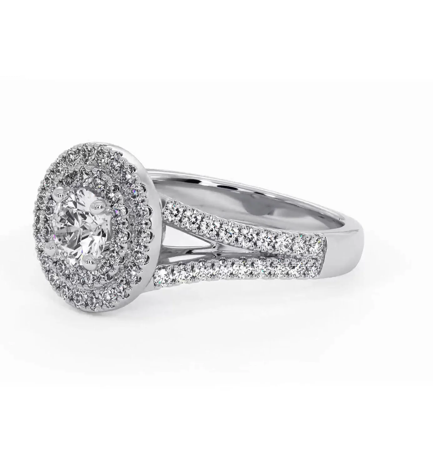 Camilla Diamond Halo Engagement Ring in Platinum 1.15ct G/VS1 - Image 16