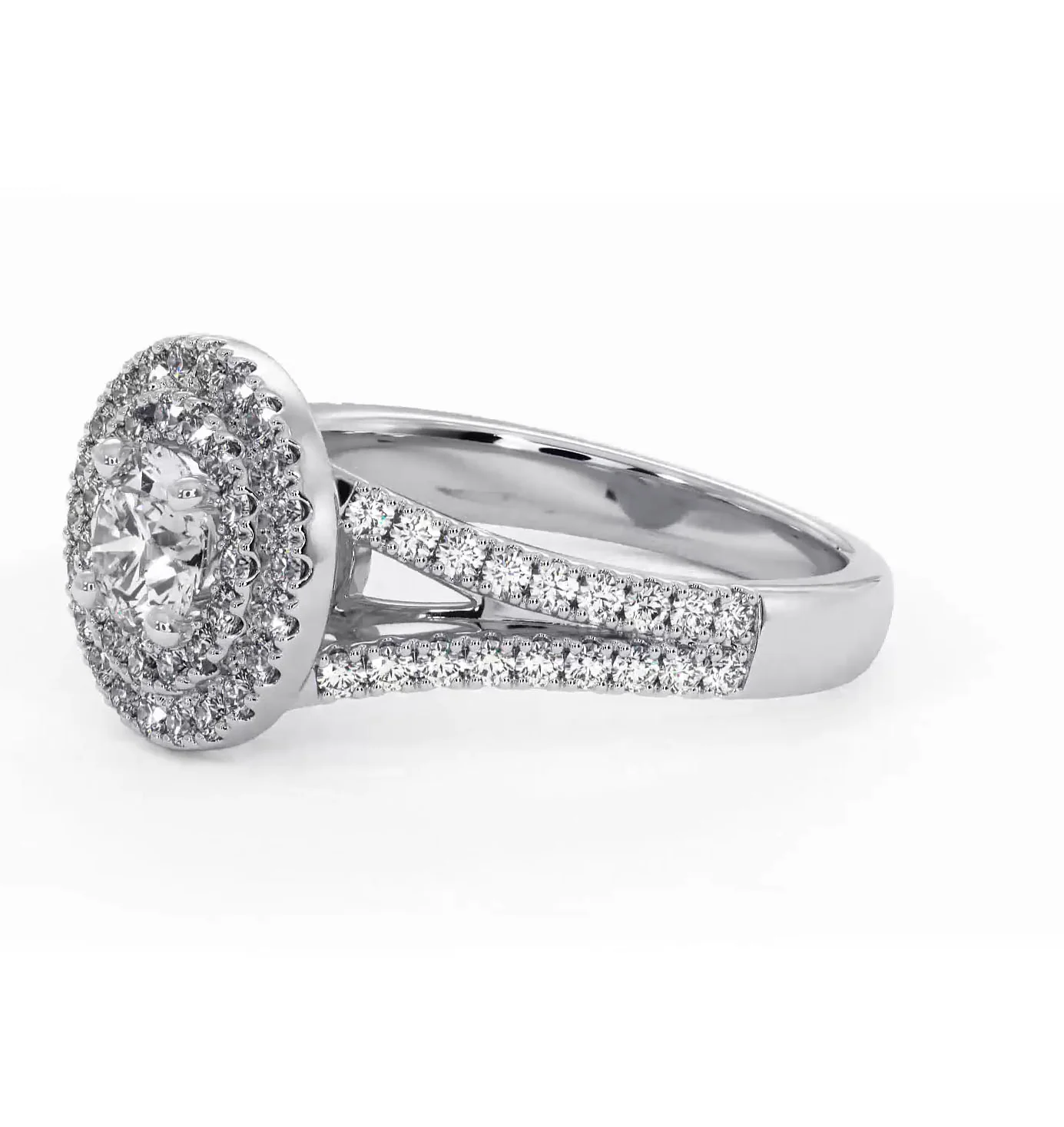 Camilla Diamond Halo Engagement Ring in Platinum 1.15ct G/VS1 - Image 18