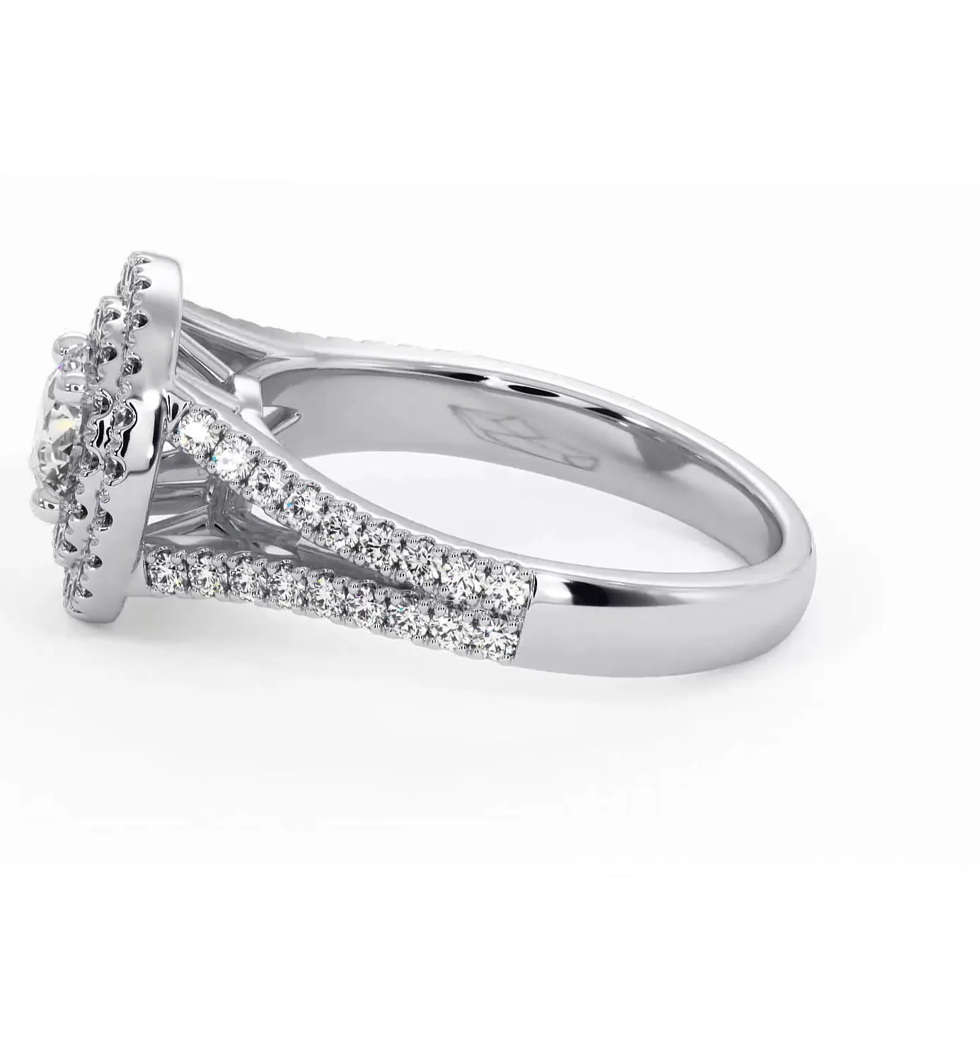 Camilla Diamond Halo Engagement Ring in Platinum 1.15ct G/VS1 - Image 25
