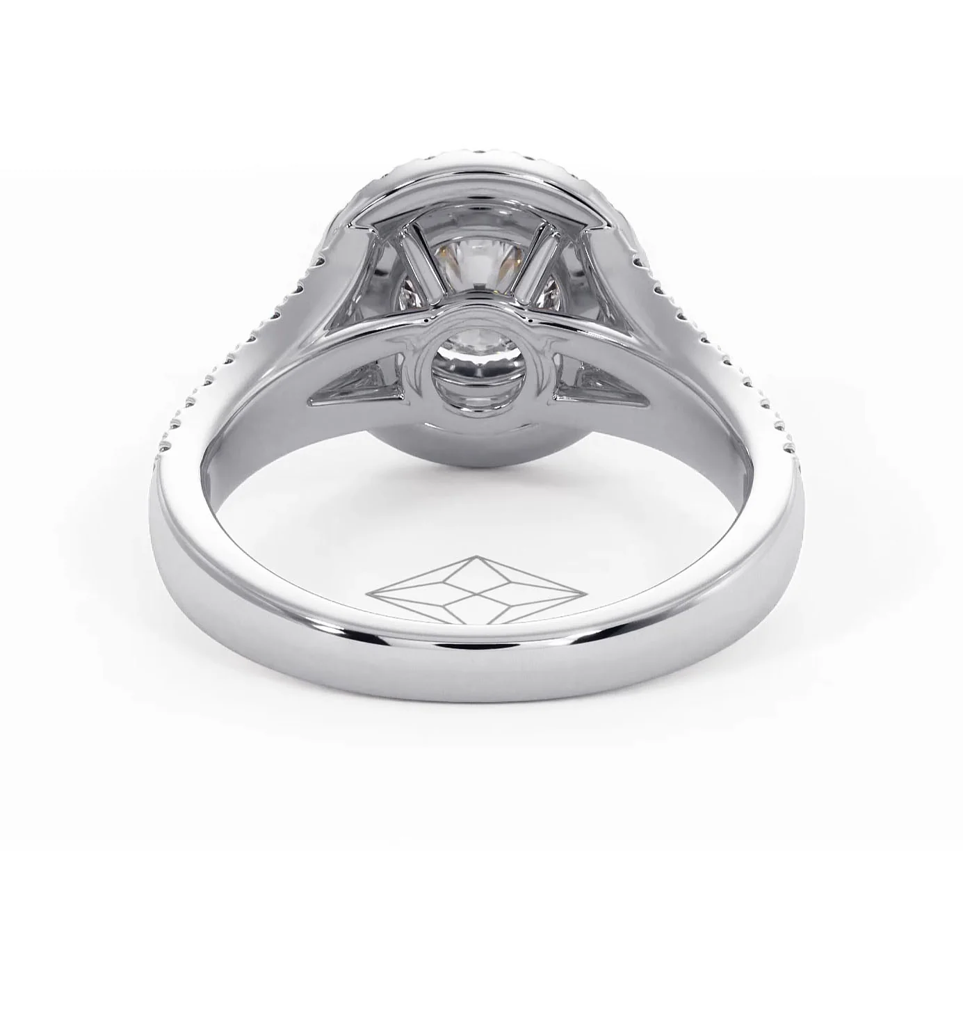 Camilla Diamond Halo Engagement Ring in Platinum 1.15ct G/VS1 - Image 46