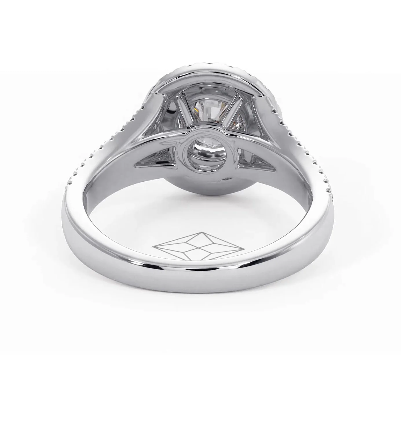 Camilla Diamond Halo Engagement Ring in Platinum 1.15ct G/VS1 - Image 47