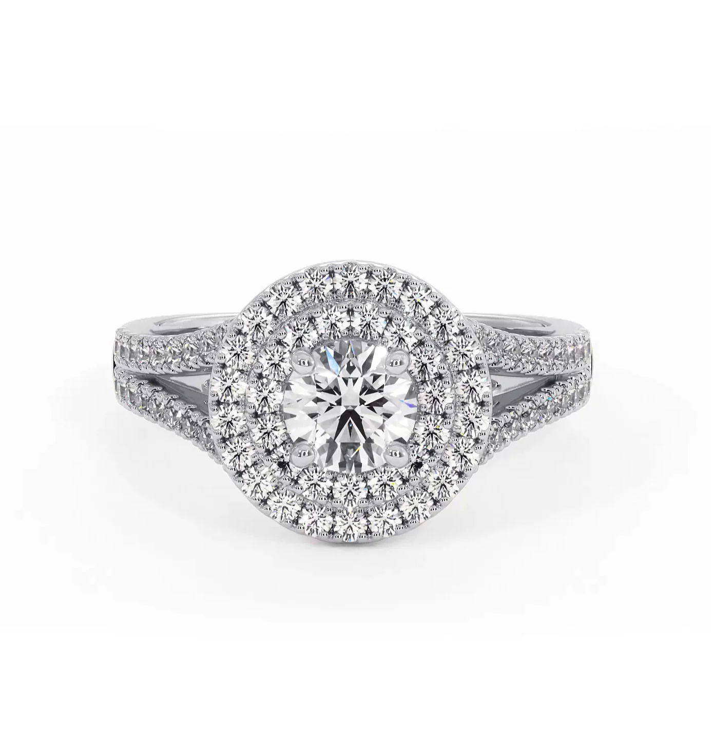 Camilla Diamond Halo Engagement Ring in Platinum 1.15ct G/VS1 - Image 6