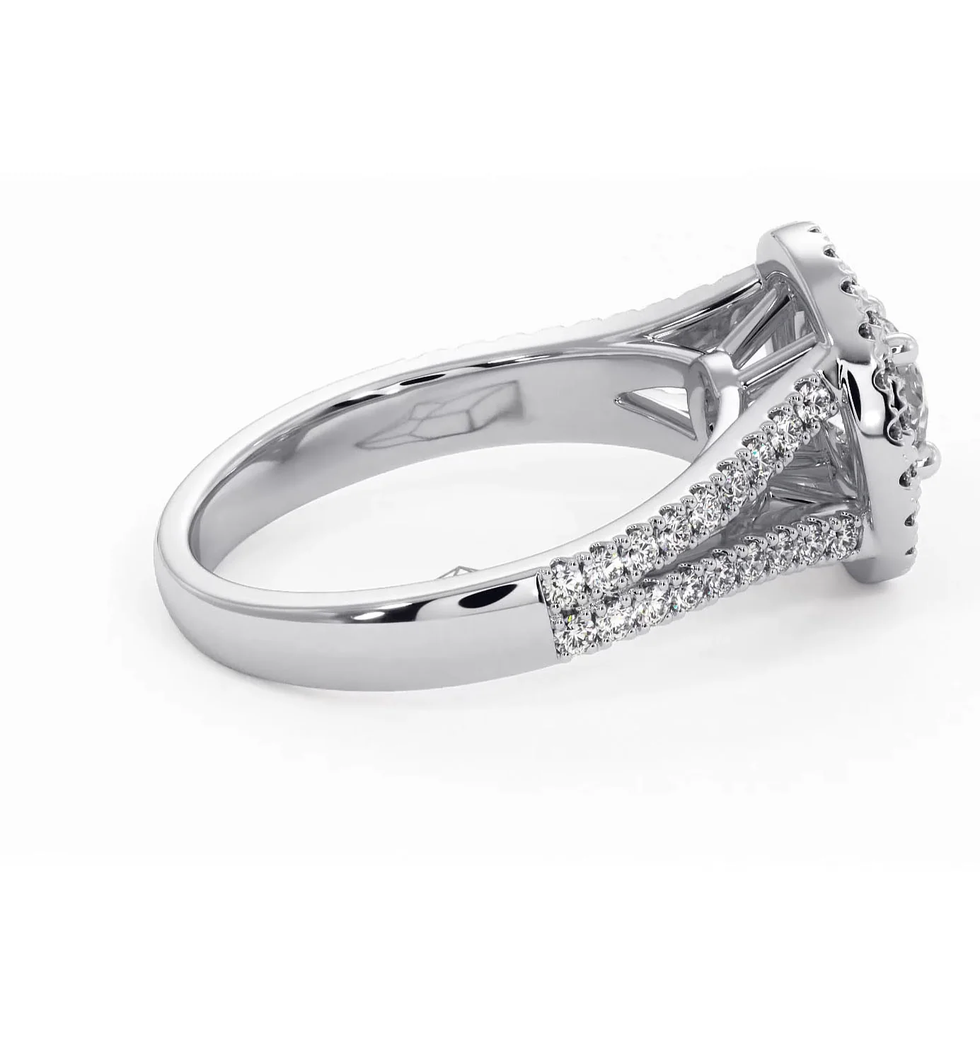 Camilla Diamond Halo Engagement Ring in Platinum 1.15ct G/VS1 - Image 63
