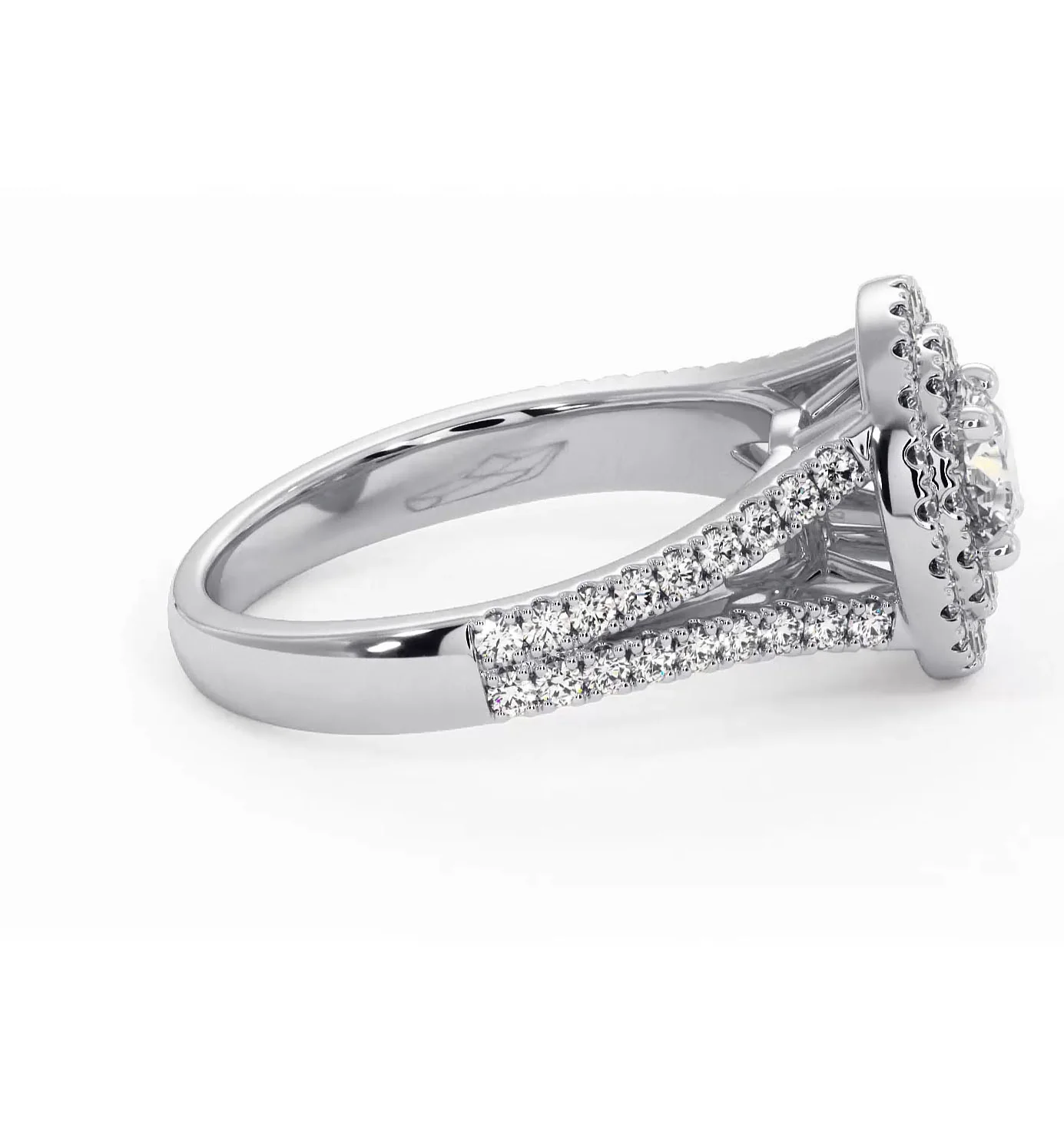 Camilla Diamond Halo Engagement Ring in Platinum 1.15ct G/VS1 - Image 67