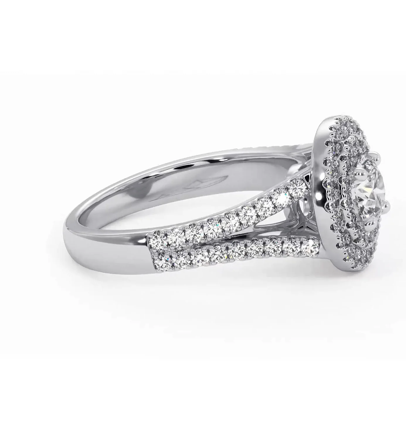 Camilla Diamond Halo Engagement Ring in Platinum 1.15ct G/VS1 - Image 70