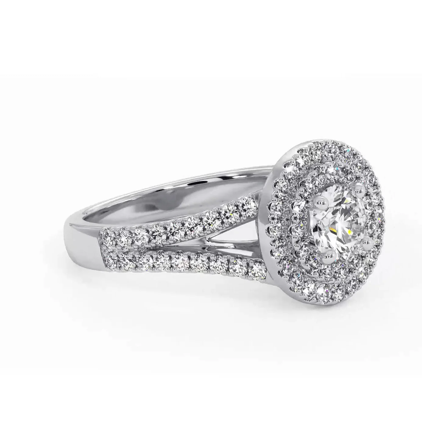 Camilla Diamond Halo Engagement Ring in Platinum 1.15ct G/VS1 - Image 76