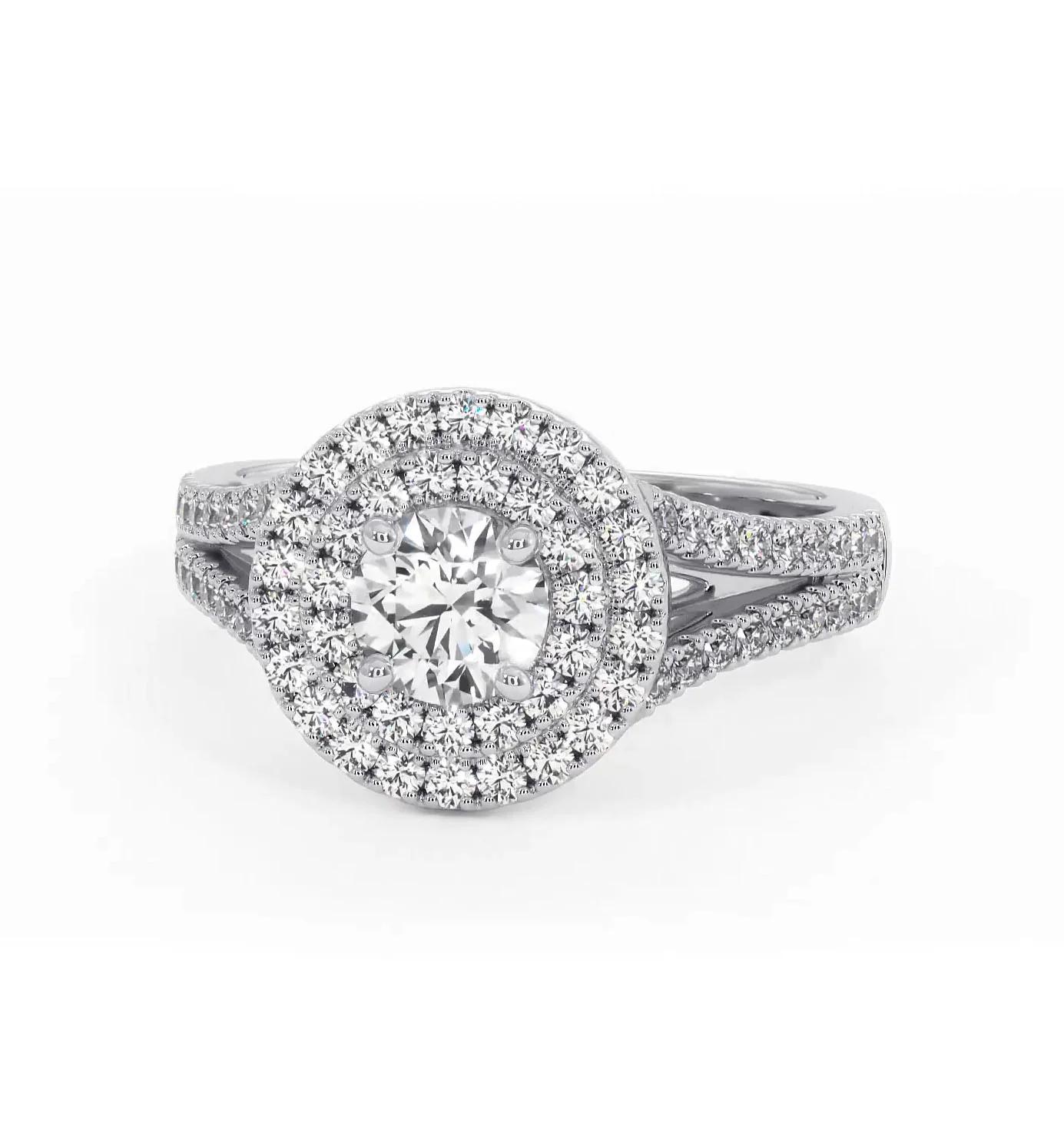 Camilla Diamond Halo Engagement Ring in Platinum 1.15ct G/VS1 - Image 8