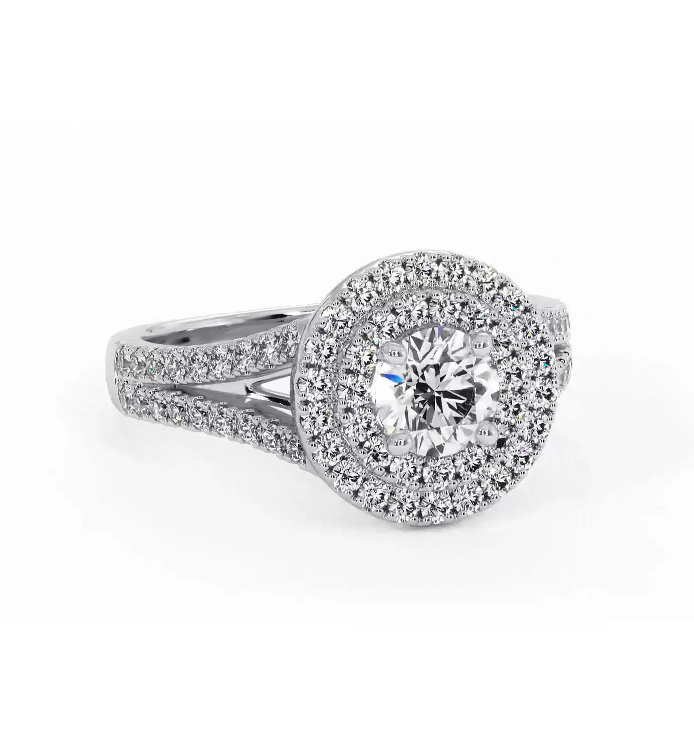 Camilla Diamond Halo Engagement Ring in Platinum 1.15ct G/VS1 - Image 82