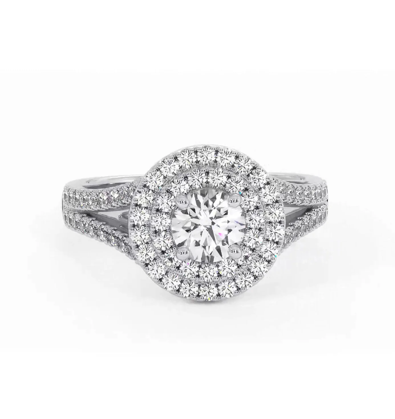 Camilla Diamond Halo Engagement Ring in Platinum 1.15ct G/VS1 - Image 85
