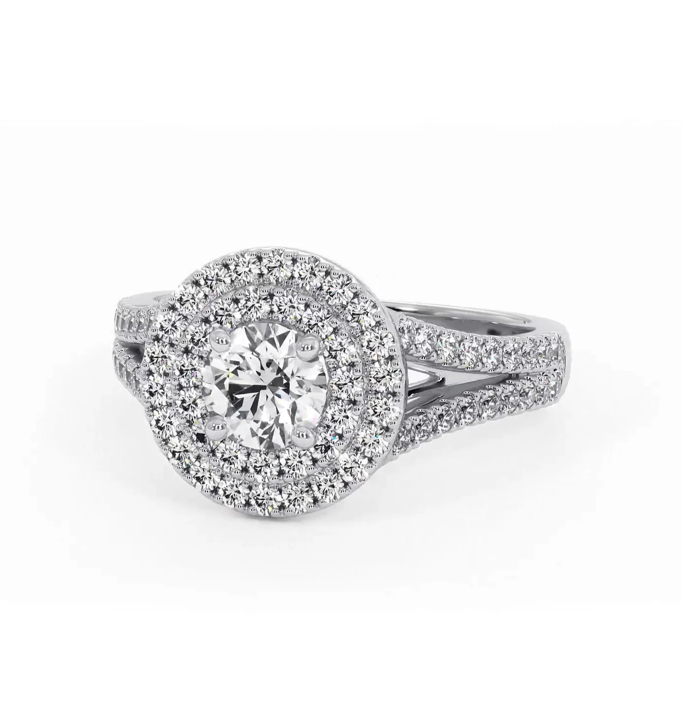 Camilla Diamond Halo Engagement Ring in Platinum 1.15ct G/VS1 - Image 9