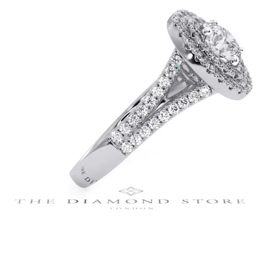 Camilla GIA Diamond Halo Engagement Ring in Platinum 1.65ct G/SI2 - Image 105