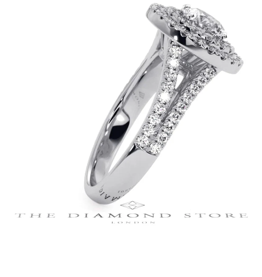 Camilla GIA Diamond Halo Engagement Ring in Platinum 1.65ct G/SI2 - Image 109