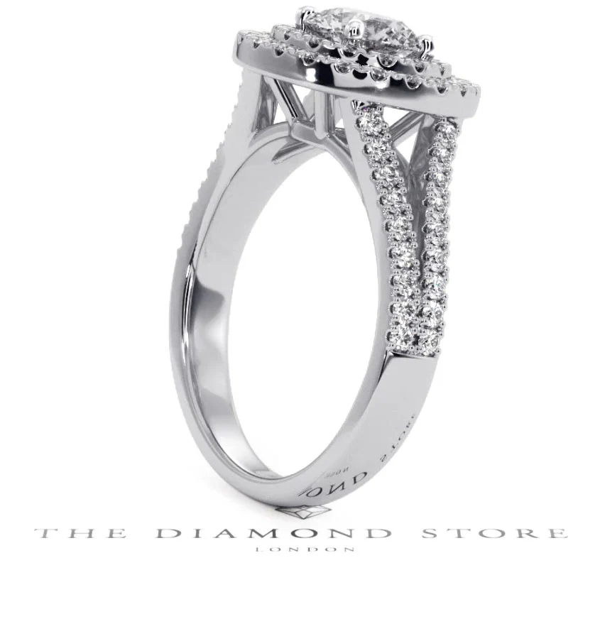 Camilla GIA Diamond Halo Engagement Ring in Platinum 1.65ct G/SI2 - Image 115