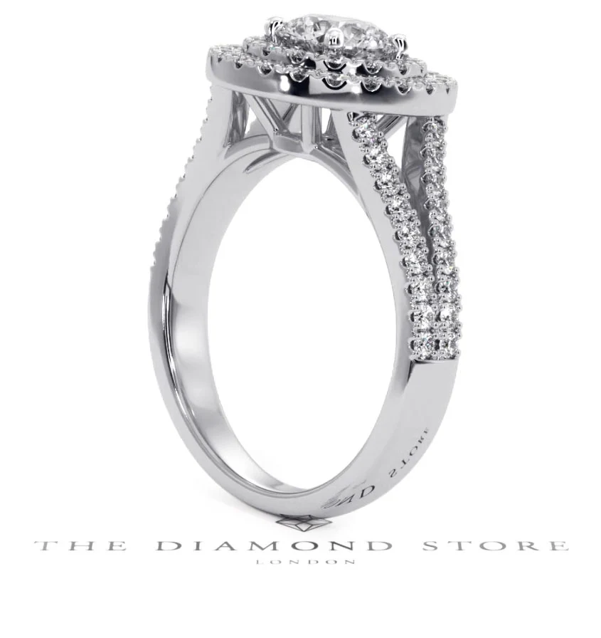 Camilla GIA Diamond Halo Engagement Ring in Platinum 1.65ct G/SI2 - Image 117
