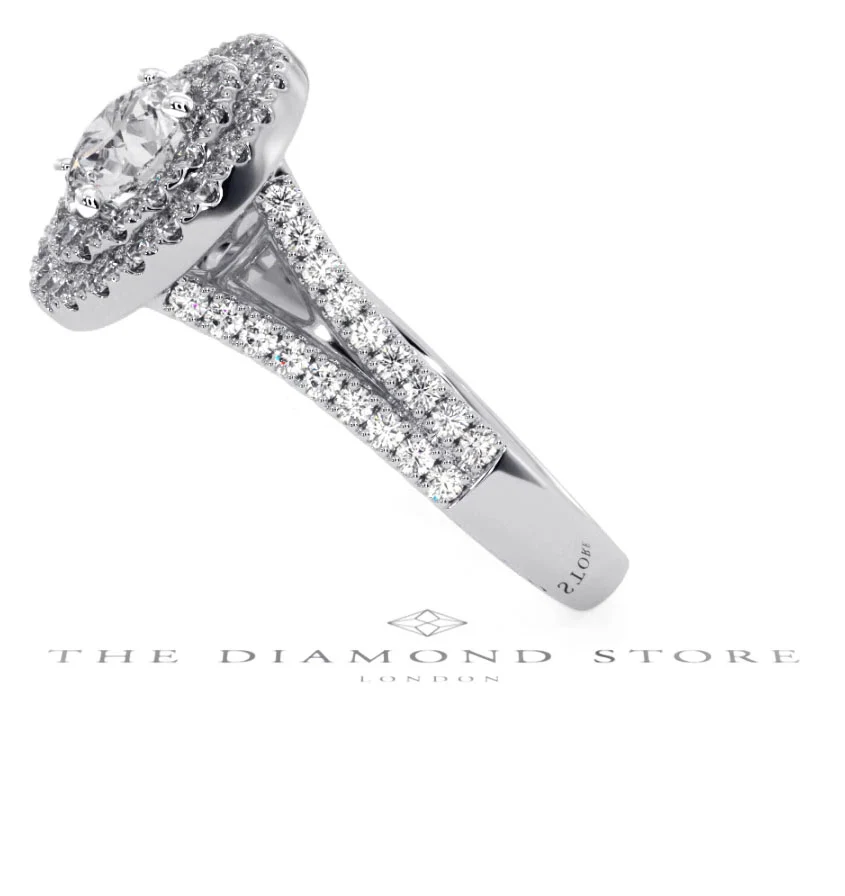 Camilla GIA Diamond Halo Engagement Ring in Platinum 1.65ct G/SI2 - Image 151