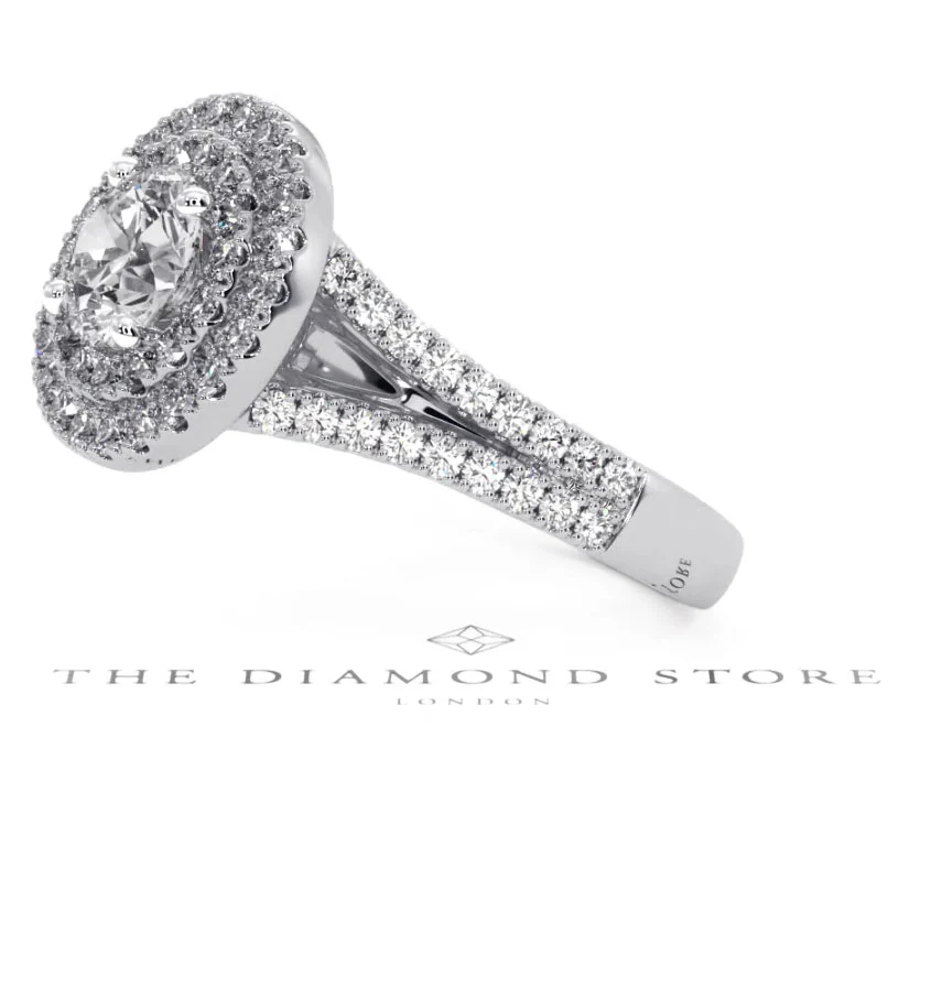 Camilla GIA Diamond Halo Engagement Ring in Platinum 1.65ct G/SI2 - Image 155