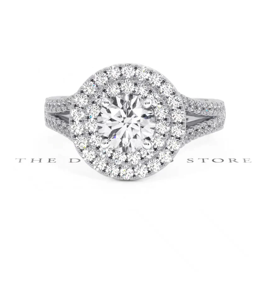 Camilla GIA Diamond Halo Engagement Ring in Platinum 1.65ct G/SI2 - Image 167