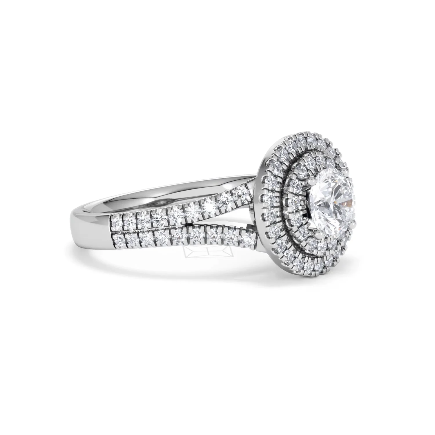 Camilla GIA Diamond Halo Engagement Ring in Platinum 1.65ct G/SI2 - Image 19