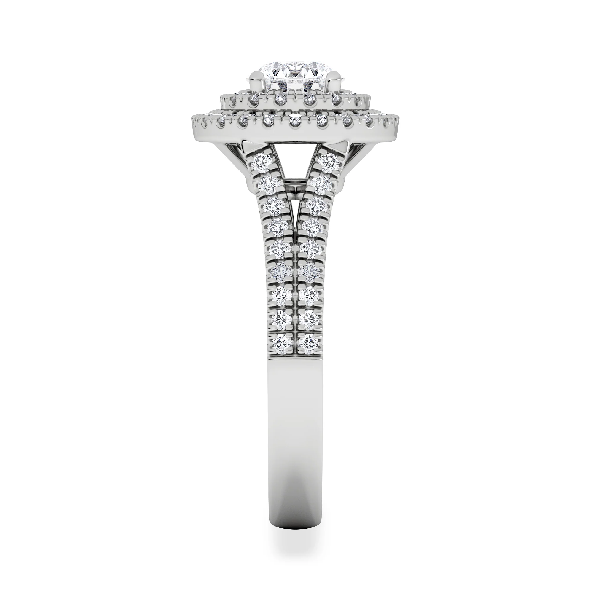 Camilla GIA Diamond Halo Engagement Ring in Platinum 1.65ct G/SI2 - Image 5