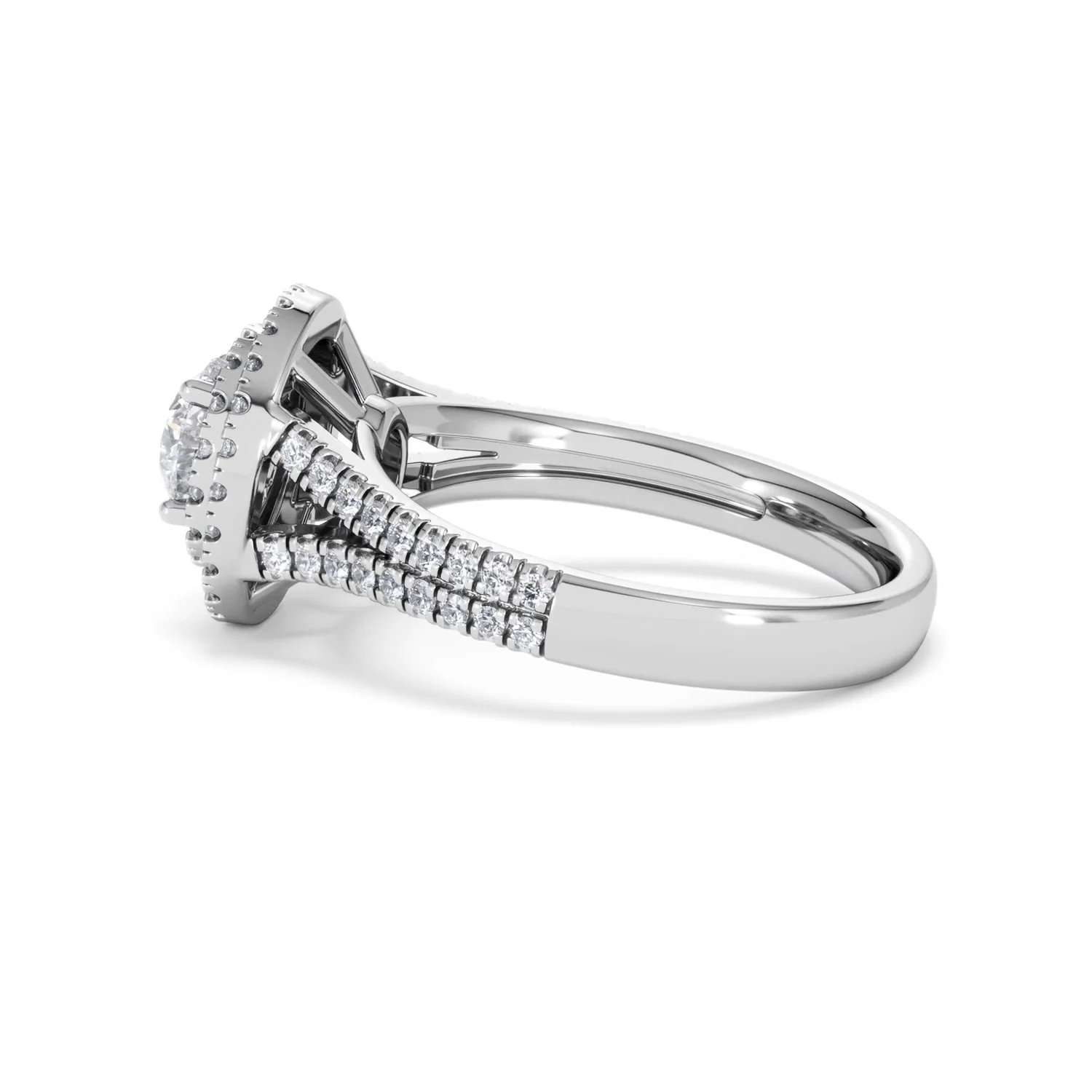 Camilla GIA Diamond Halo Engagement Ring in Platinum 1.65ct G/SI2 - Image 65