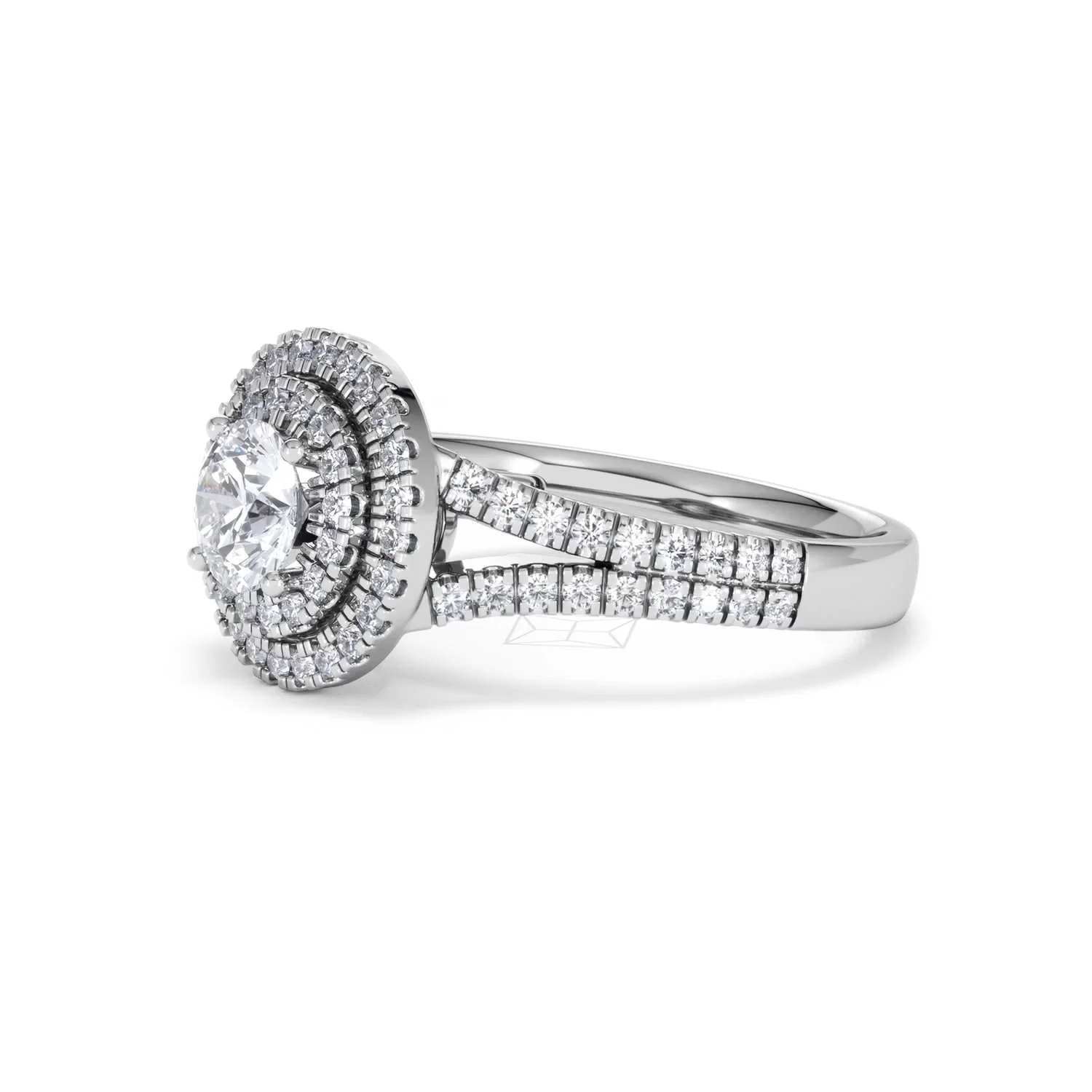 Camilla GIA Diamond Halo Engagement Ring in Platinum 1.65ct G/SI2 - Image 76
