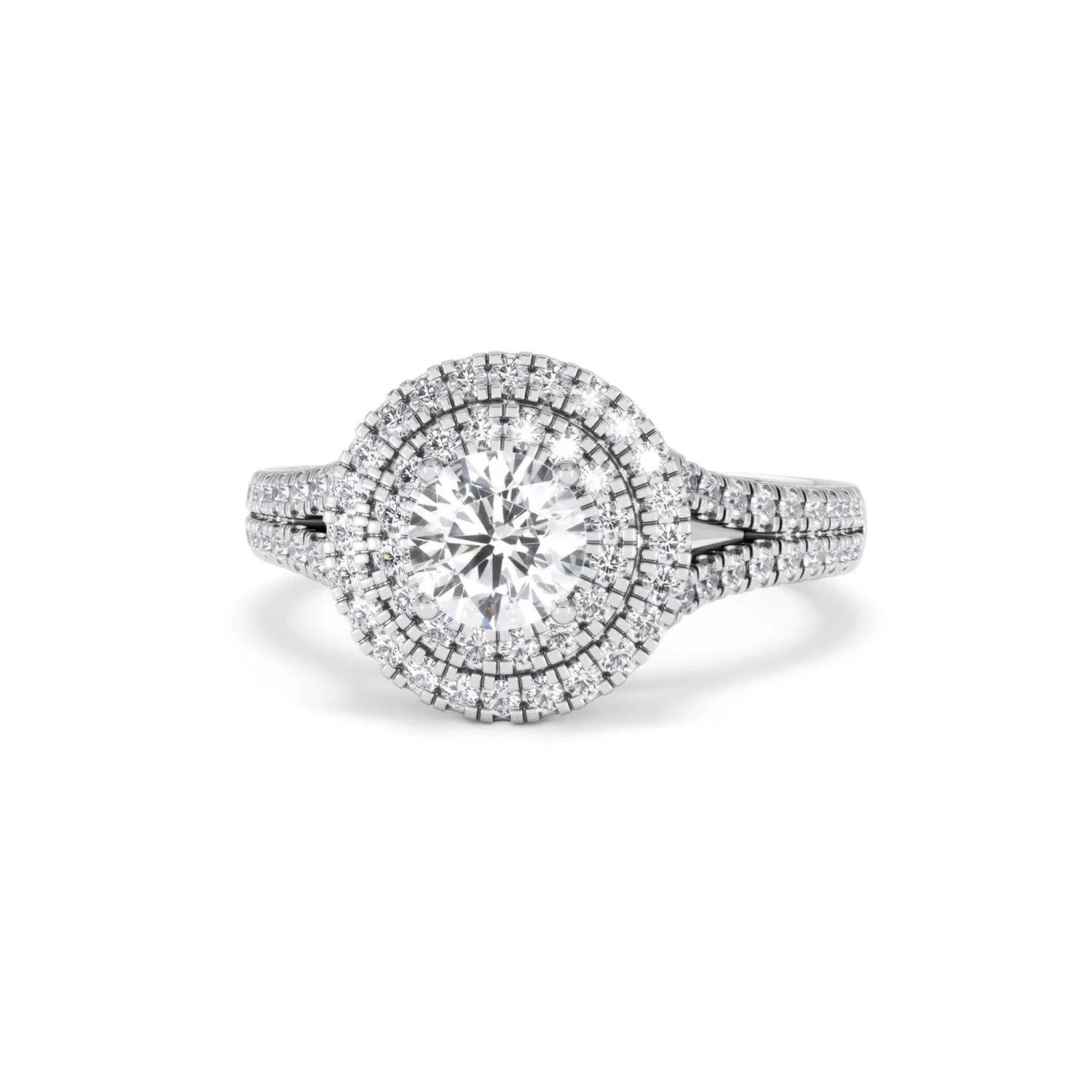 Camilla GIA Diamond Halo Engagement Ring in Platinum 1.65ct G/SI2 - Image 86