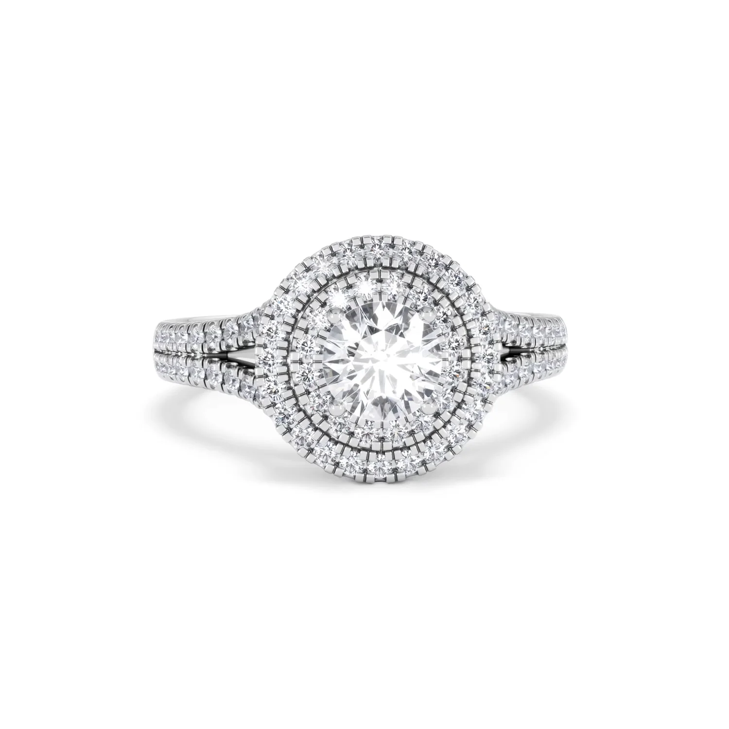 Camilla GIA Diamond Halo Engagement Ring in Platinum 1.65ct G/SI2 - Image 9