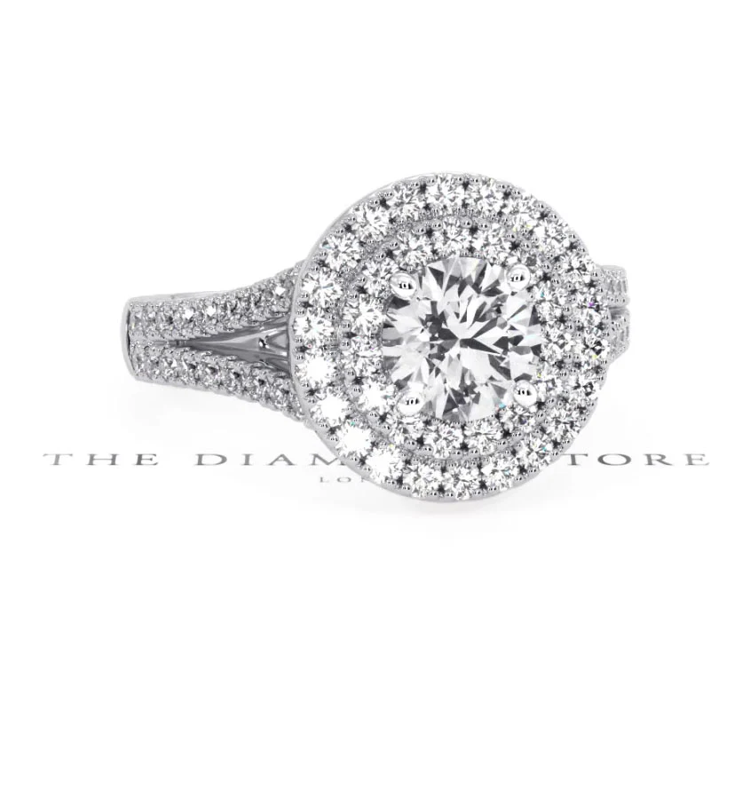 Camilla GIA Diamond Halo Engagement Ring in Platinum 1.65ct G/SI2 - Image 91