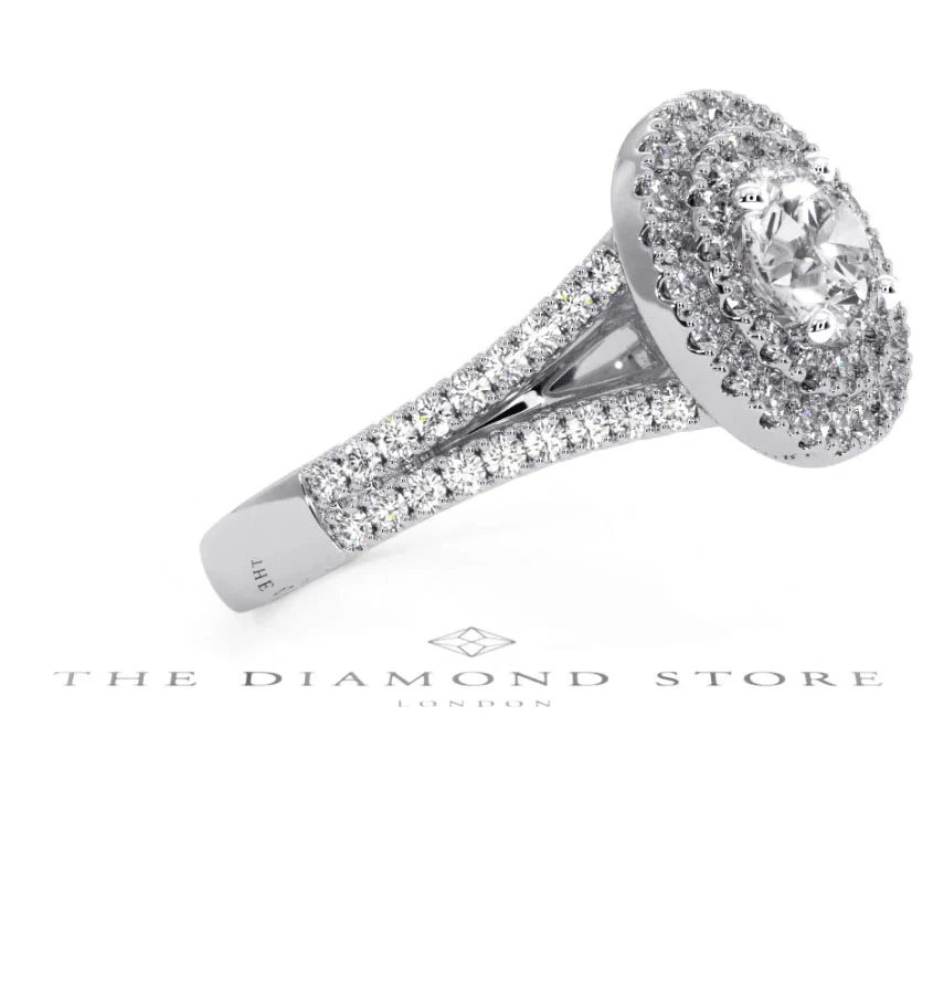 Camilla GIA Diamond Halo Engagement Ring in Platinum 1.65ct G/VS2 - Image 101