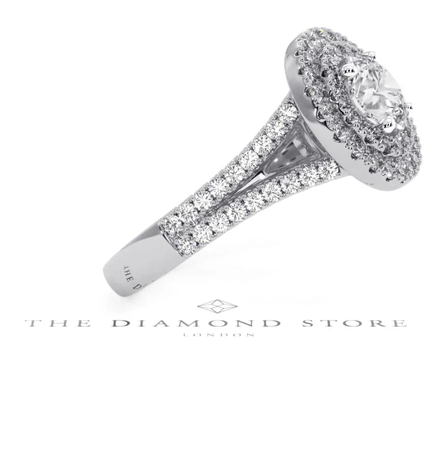 Camilla GIA Diamond Halo Engagement Ring in Platinum 1.65ct G/VS2 - Image 103