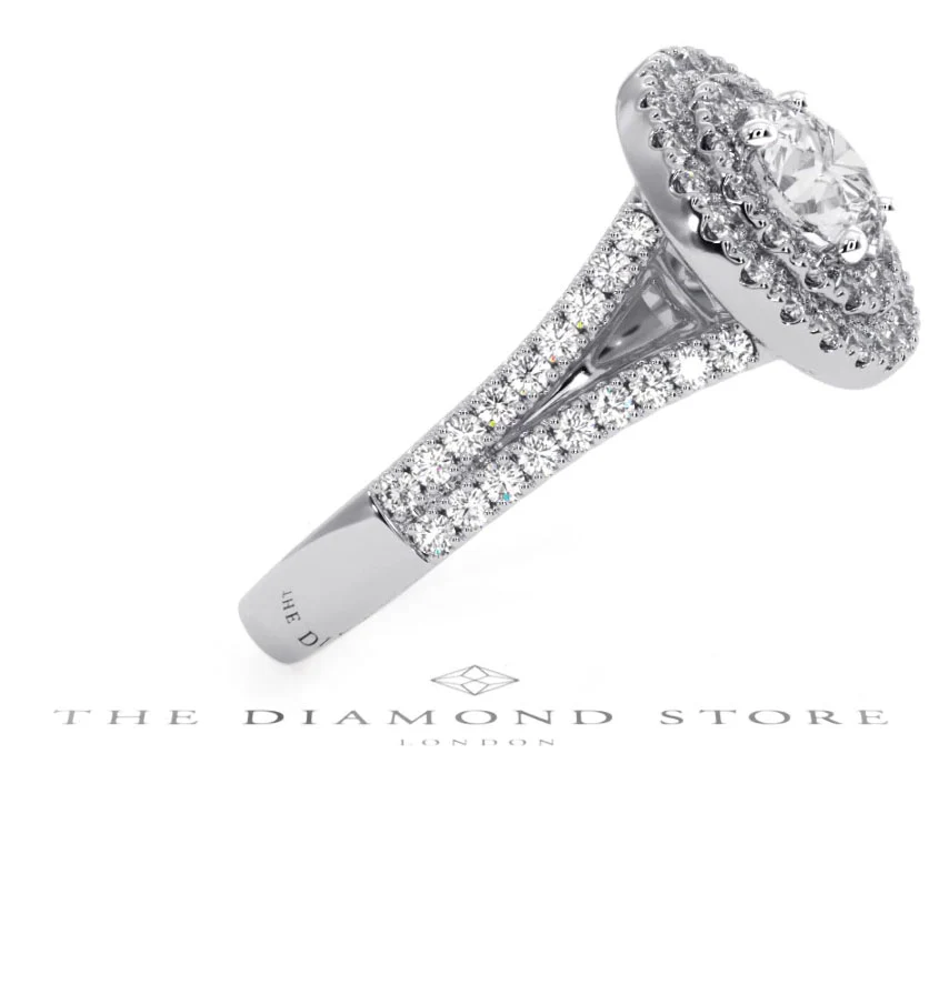 Camilla GIA Diamond Halo Engagement Ring in Platinum 1.65ct G/VS2 - Image 104