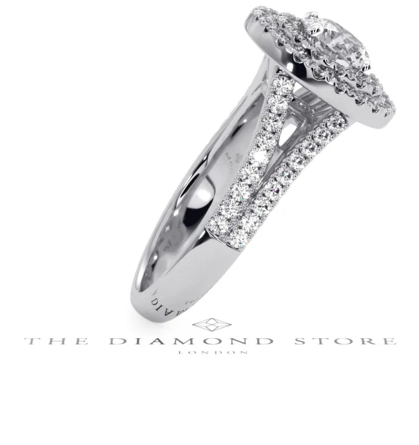 Camilla GIA Diamond Halo Engagement Ring in Platinum 1.65ct G/VS2 - Image 108