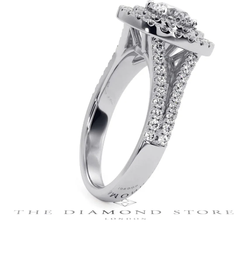 Camilla GIA Diamond Halo Engagement Ring in Platinum 1.65ct G/VS2 - Image 112