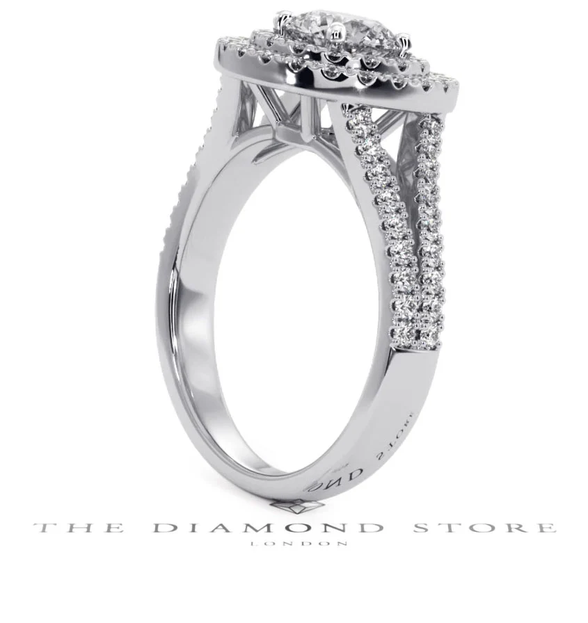 Camilla GIA Diamond Halo Engagement Ring in Platinum 1.65ct G/VS2 - Image 116