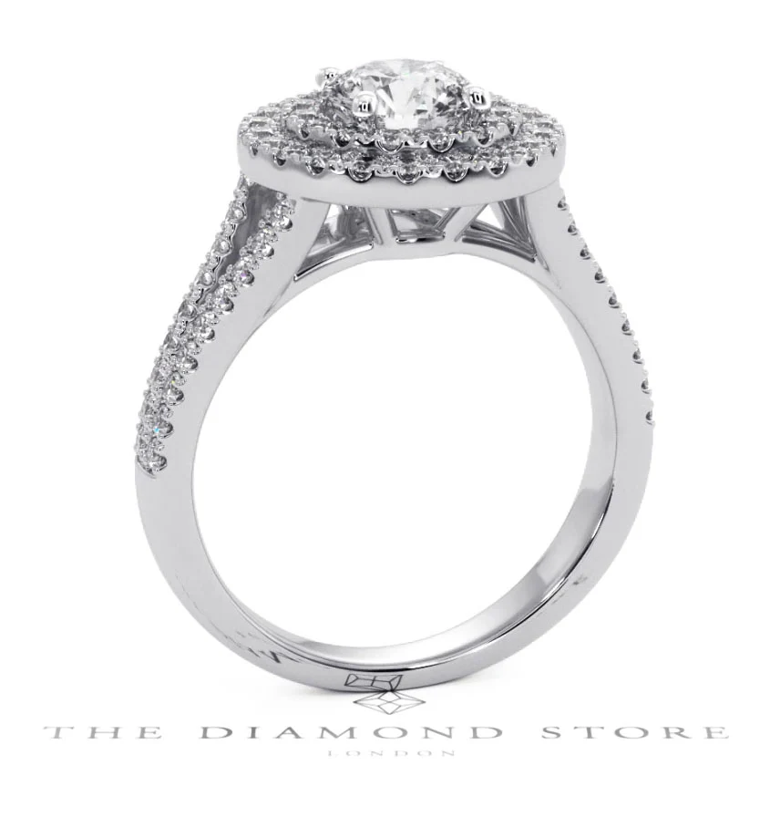 Camilla GIA Diamond Halo Engagement Ring in Platinum 1.65ct G/VS2 - Image 132