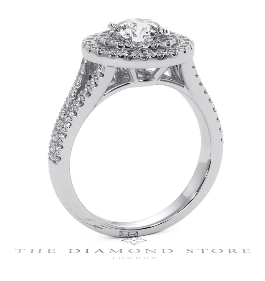 Camilla GIA Diamond Halo Engagement Ring in Platinum 1.65ct G/VS2 - Image 133