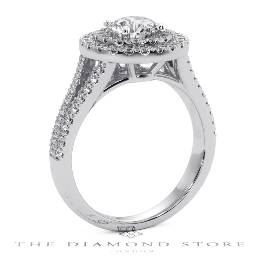 Camilla GIA Diamond Halo Engagement Ring in Platinum 1.65ct G/VS2 - Image 134