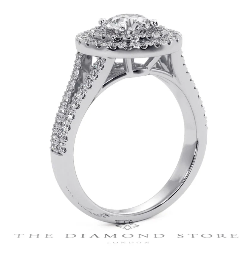 Camilla GIA Diamond Halo Engagement Ring in Platinum 1.65ct G/VS2 - Image 135