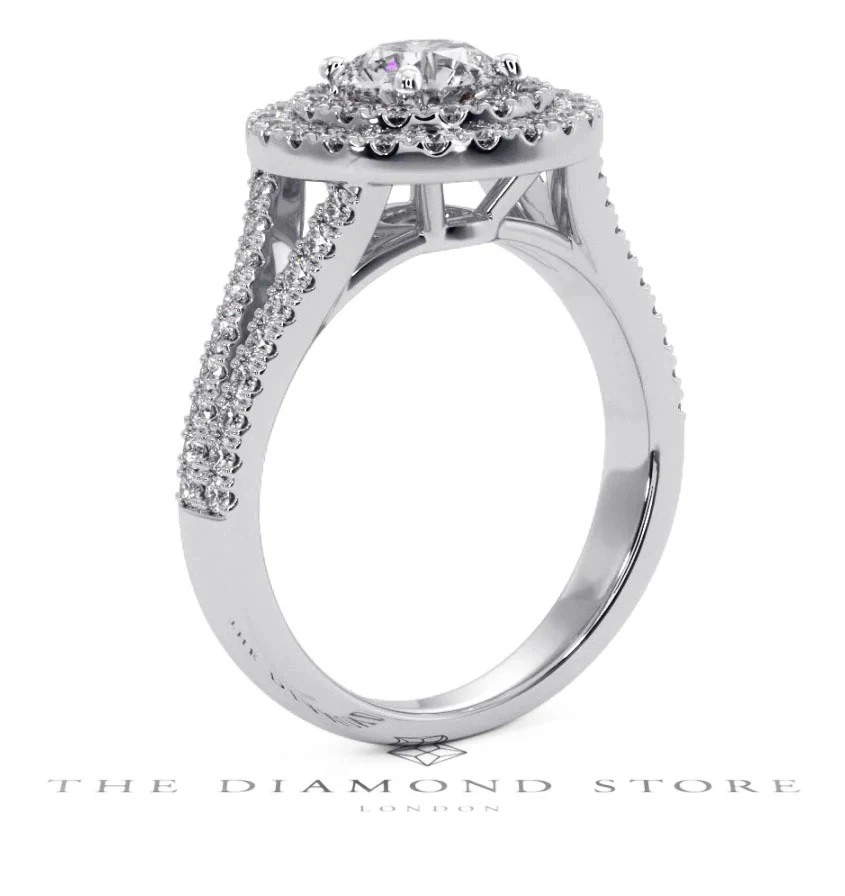 Camilla GIA Diamond Halo Engagement Ring in Platinum 1.65ct G/VS2 - Image 136