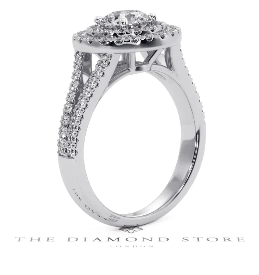 Camilla GIA Diamond Halo Engagement Ring in Platinum 1.65ct G/VS2 - Image 137