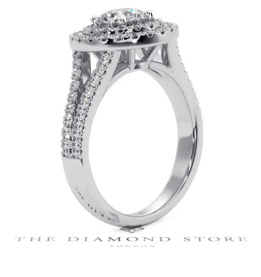 Camilla GIA Diamond Halo Engagement Ring in Platinum 1.65ct G/VS2 - Image 138