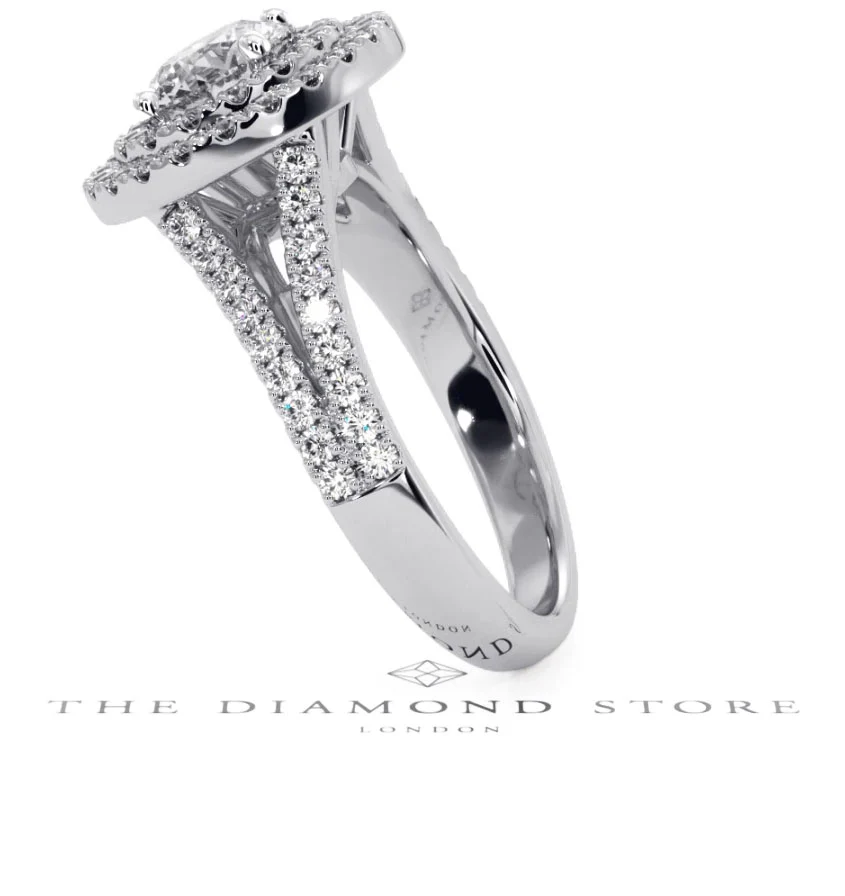 Camilla GIA Diamond Halo Engagement Ring in Platinum 1.65ct G/VS2 - Image 146
