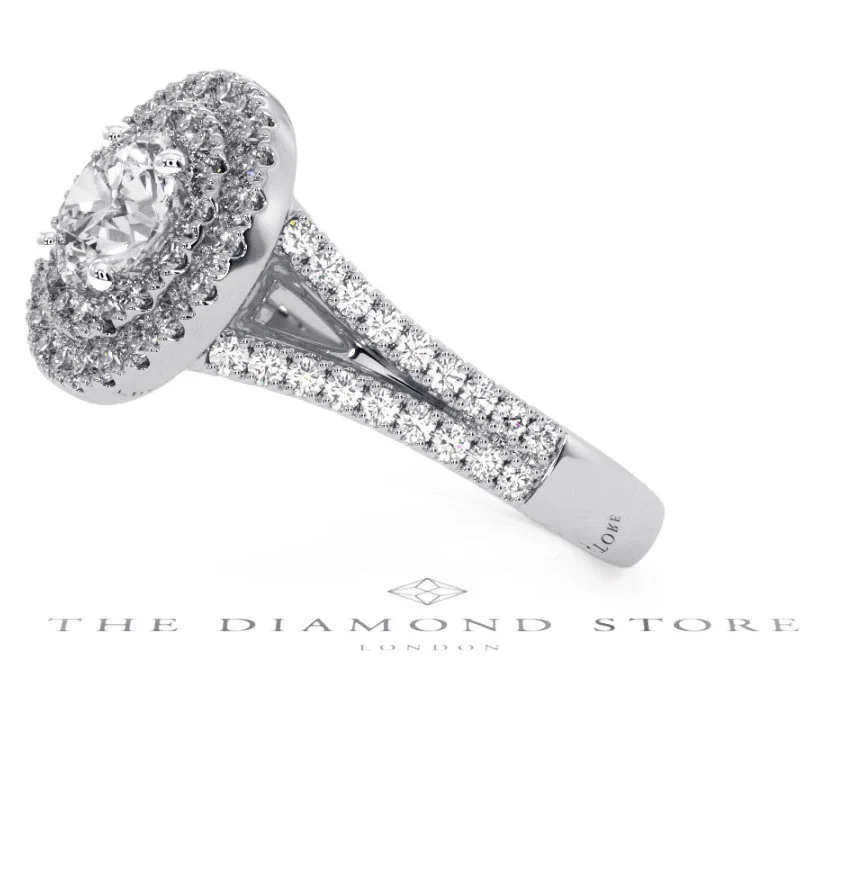 Camilla GIA Diamond Halo Engagement Ring in Platinum 1.65ct G/VS2 - Image 154